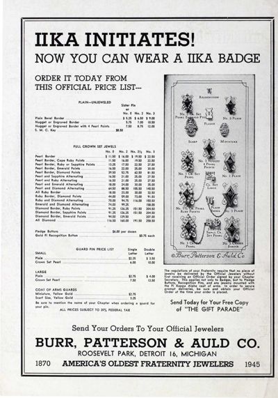 Burr, Patterson & Auld Co. Advertisement, October 1945